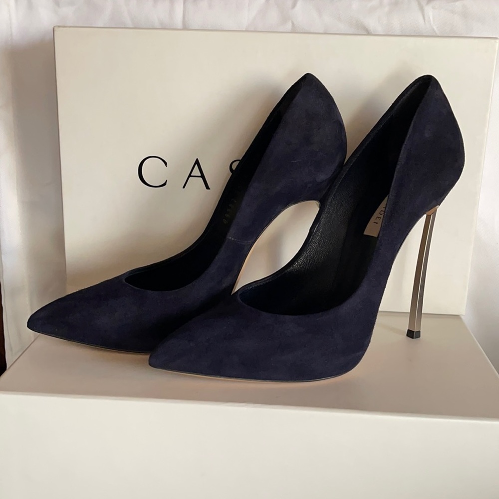 Casadei high stiletto heel and a pointed toe.